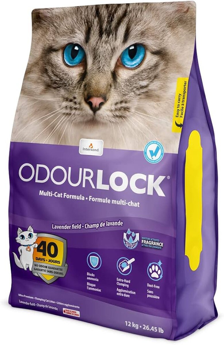 Intersand Odourlock Lavender Cat Litter - 12kg_0